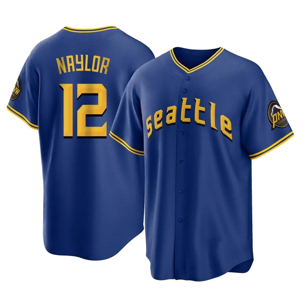 S.Mariners #12 Josh Naylor Player Royal City Connect Home Game Fdoa Stitched Jerseys