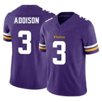 M.Vikings #3 Jordan Addison Player Purple Limited Vapor F.U.S.E. Home Game Gdoa Stitched Jerseys