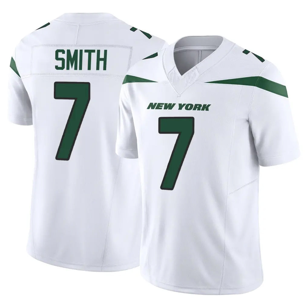 NY.Jets #7 Geno Smith Player White Limited Vapor F.U.S.E. Home Game Gdoa Stitched Jerseys