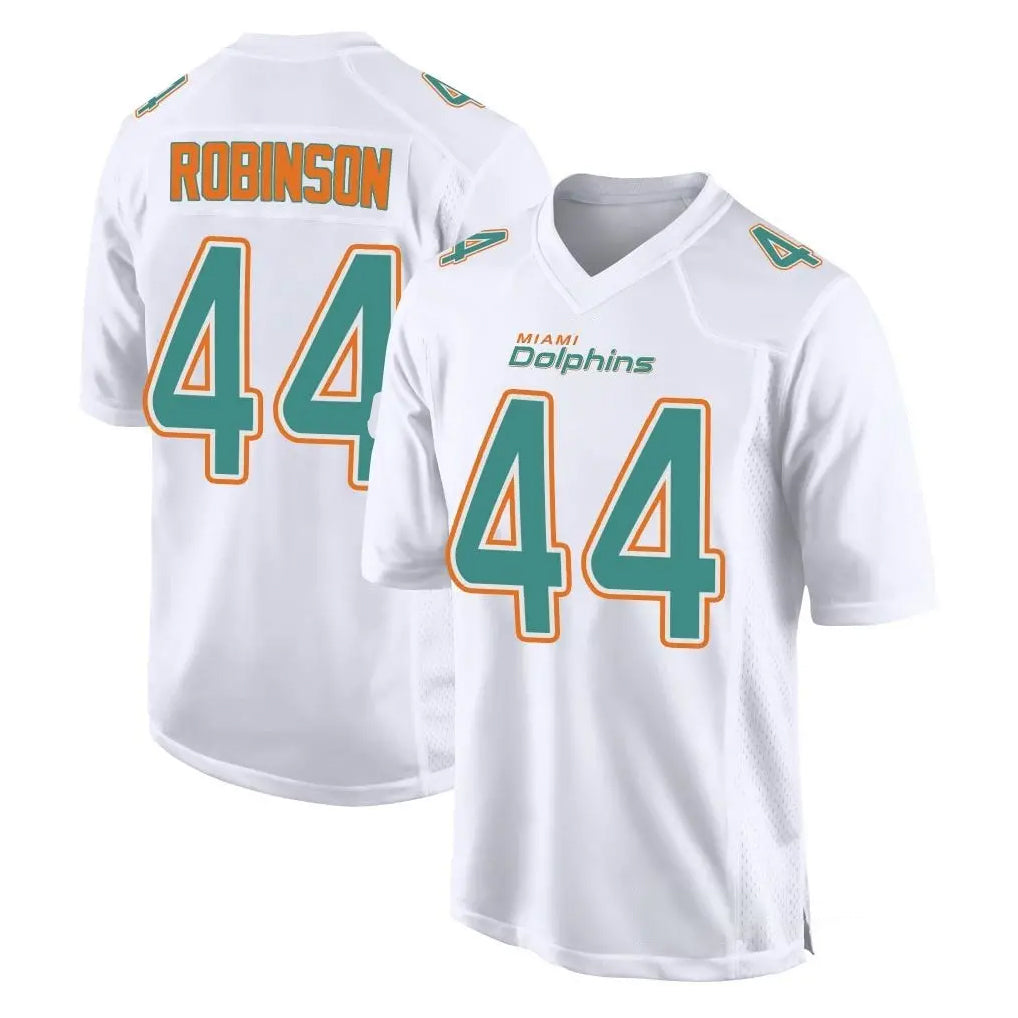 M.Dolphins #44 Chop Robinson Player White Fashion Home Game Gdoa Stitched Jerseys