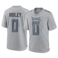 T.Titans #0 Calvin Ridley Player Gray Atmosphere Fashion Home Game Gdoa Stitched Jerseys