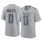 T.Titans #0 Calvin Ridley Player Gray Atmosphere Fashion Home Game Gdoa Stitched Jerseys
