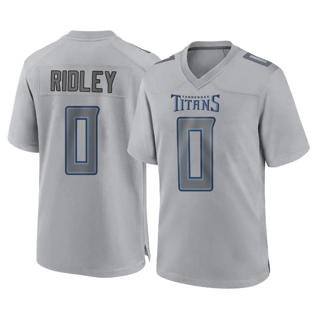 T.Titans #0 Calvin Ridley Player Gray Atmosphere Fashion Home Game Gdoa Stitched Jerseys