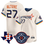 H.Astros #27 Jose Altuve Player Cream City Connect Texas Patch Vapor Premier Limited Home Gdoa Stitched Jerseys