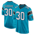 C.Panthers #30 Chuba Hubbard Player Blue Game Gdoa Stitched Jerseys