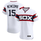 C.White Sox #15 Sean Newcomb Player White T-shirt Limited Elite Home Gdoa Stitched Jerseys