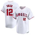 LA.Angels #12 Jorge Soler Player White Limited Home Fdoa Stitched Jerseys