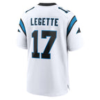 C.Panthers #17 Xavier Legette Player White Home Game Gdoa Stitched Jerseys