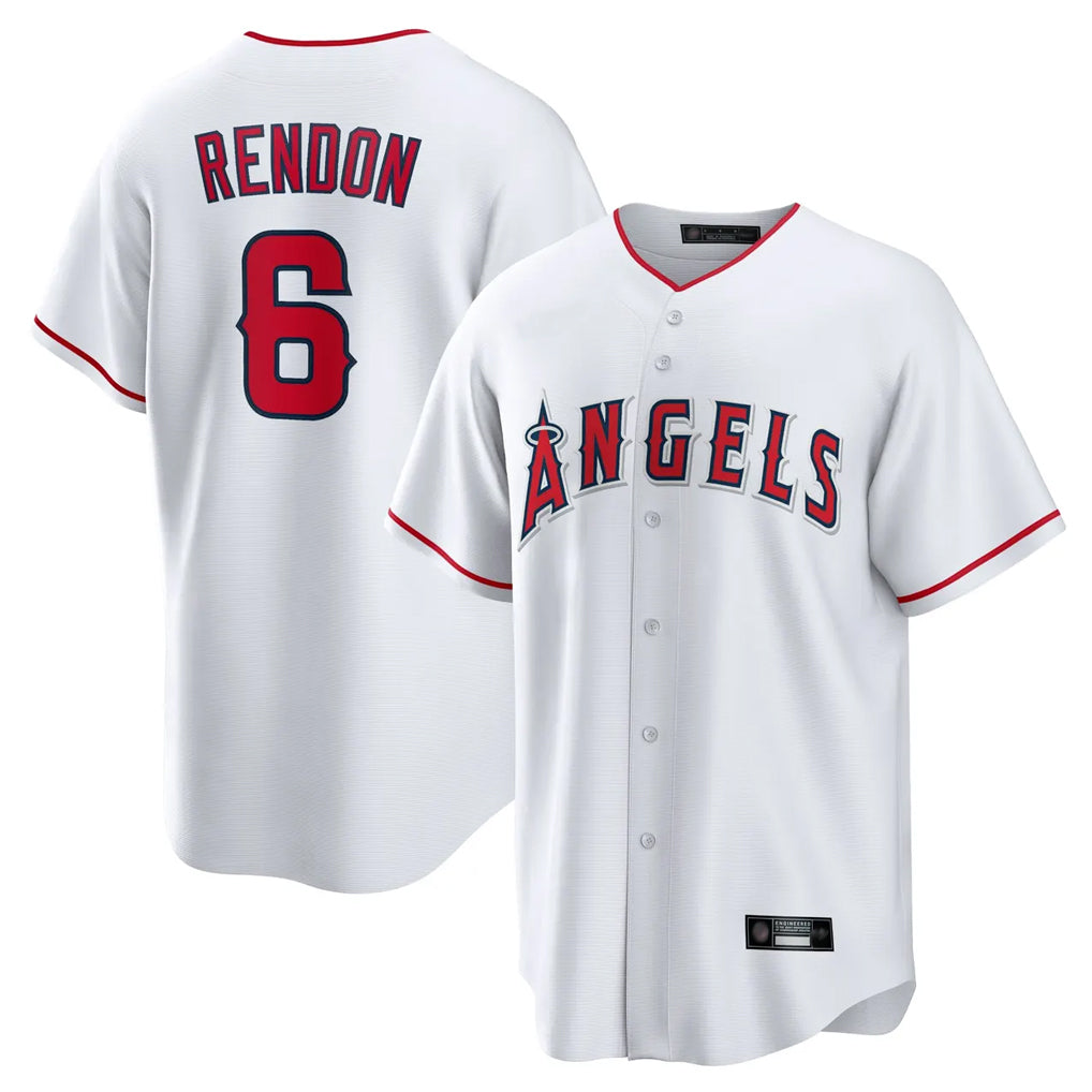 LA.Angels #6 Anthony Rendon Player White Home Game Fdoa Stitched Jerseys