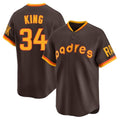 S.Diego Padres #34 Michael King Player Brown Home Cooperstown Collection Replica Game Fdoa Stitched Jerseys