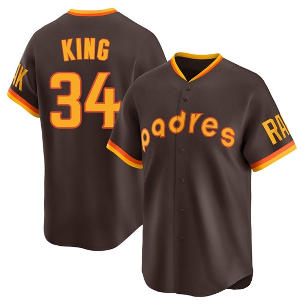 S.Diego Padres #34 Michael King Player Brown Home Cooperstown Collection Replica Game Fdoa Stitched Jerseys
