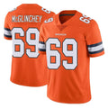 D.Broncos #69 Mike McGlinchey Player Orange Vapor Untouchable Limited Home Game Gdoa Stitched Jerseys