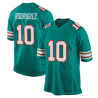 M.Dolphins #10 Jacob Rodriguez Player Aqua Alternate Home Game Gdoa Stitched Jerseys
