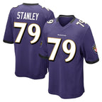 B.Ravens #79 Ronnie Stanley Player Purple Color Rush Home Game Gdoa Stitched Jerseys
