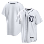 D.Tigers ## Tigers Blank Player White Home Game Gdoa Stitched Jerseys