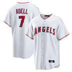 LA.Angels #7 Jo Adell Player White Home Game Fdoa Stitched Jerseys