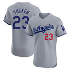 LA.Dodgers #23 Kyle Tucker Player Gray Limited Elite Home Fdoa Stitched Jerseys