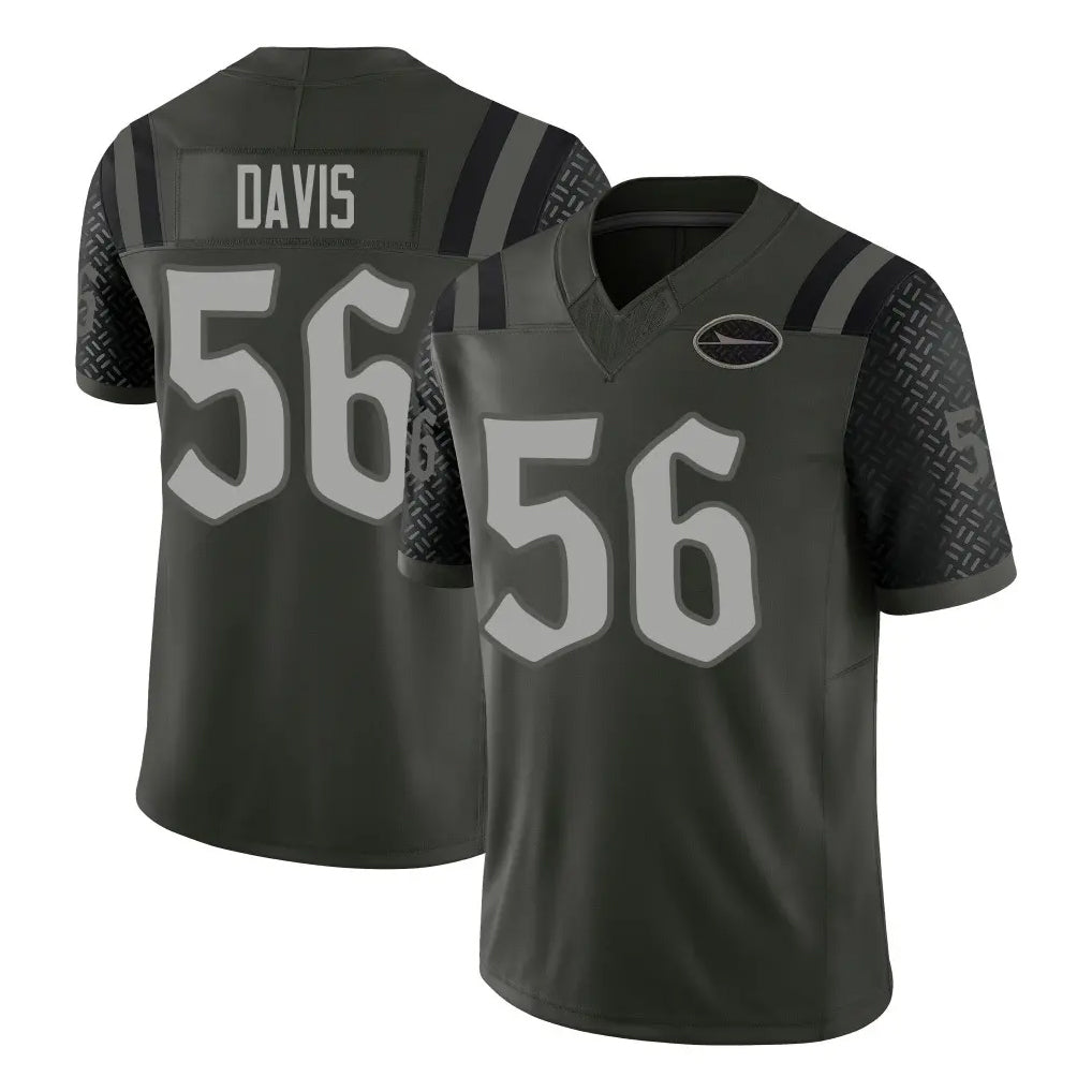 NY.Jets #56 Demario Davis Player Green Limited 2025 Rivalries Collection Home Game Gdoa Stitched Jerseys