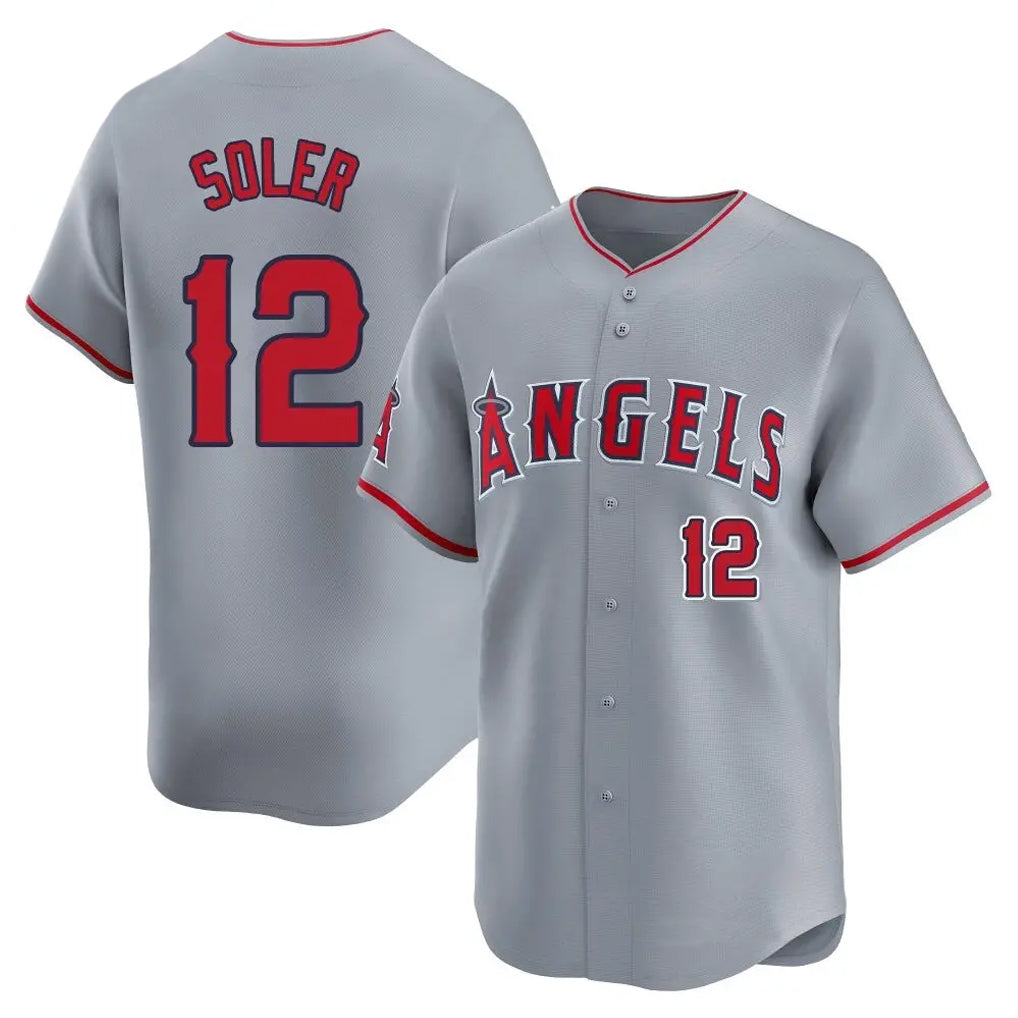 LA.Angels #12 Jorge Soler Player Gray Home Limited Fdoa Stitched Jerseys