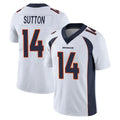 D.Broncos #14 Courtland Sutton Player White Vapor Untouchable Limited Home Game Gdoa Stitched Jerseys