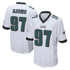 P.Eagles #97 Moro Ojomo Player White Home Game Gdoa Stitched Jerseys
