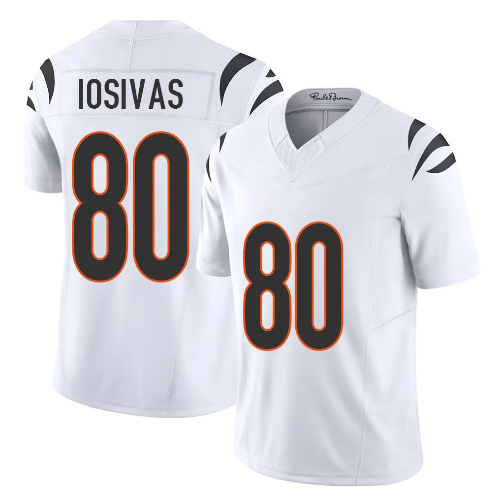 C.Bengals #80 Andrei Iosivas Player White Vapor F.U.S.E. Limited Home Game Gdoa Stitched Jerseys