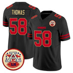 KC.Chiefs #58 Derrick Thomas Player Black Limited Vapor F.U.S.E. Home Game Gdoa Stitched Jerseys