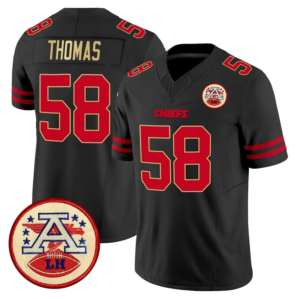 KC.Chiefs #58 Derrick Thomas Player Black Limited Vapor F.U.S.E. Home Game Gdoa Stitched Jerseys