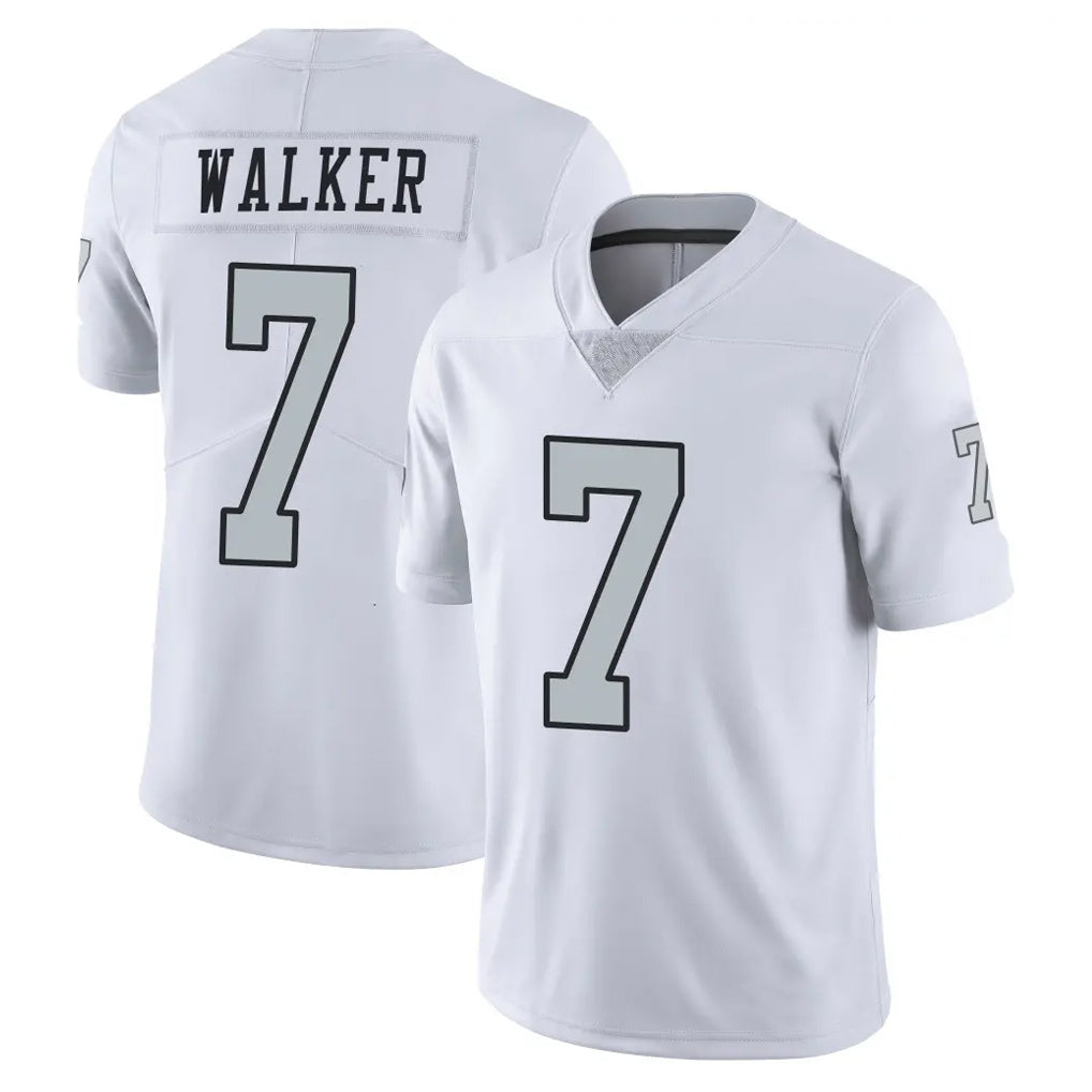 LV.Raiders #7 Quay Walker Player White Limited Color Rush Home Game Gdoa Stitched Jerseys