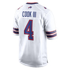 B.Bills #4 James Cook III Player White Home Game Gdoa Stitched Jerseys