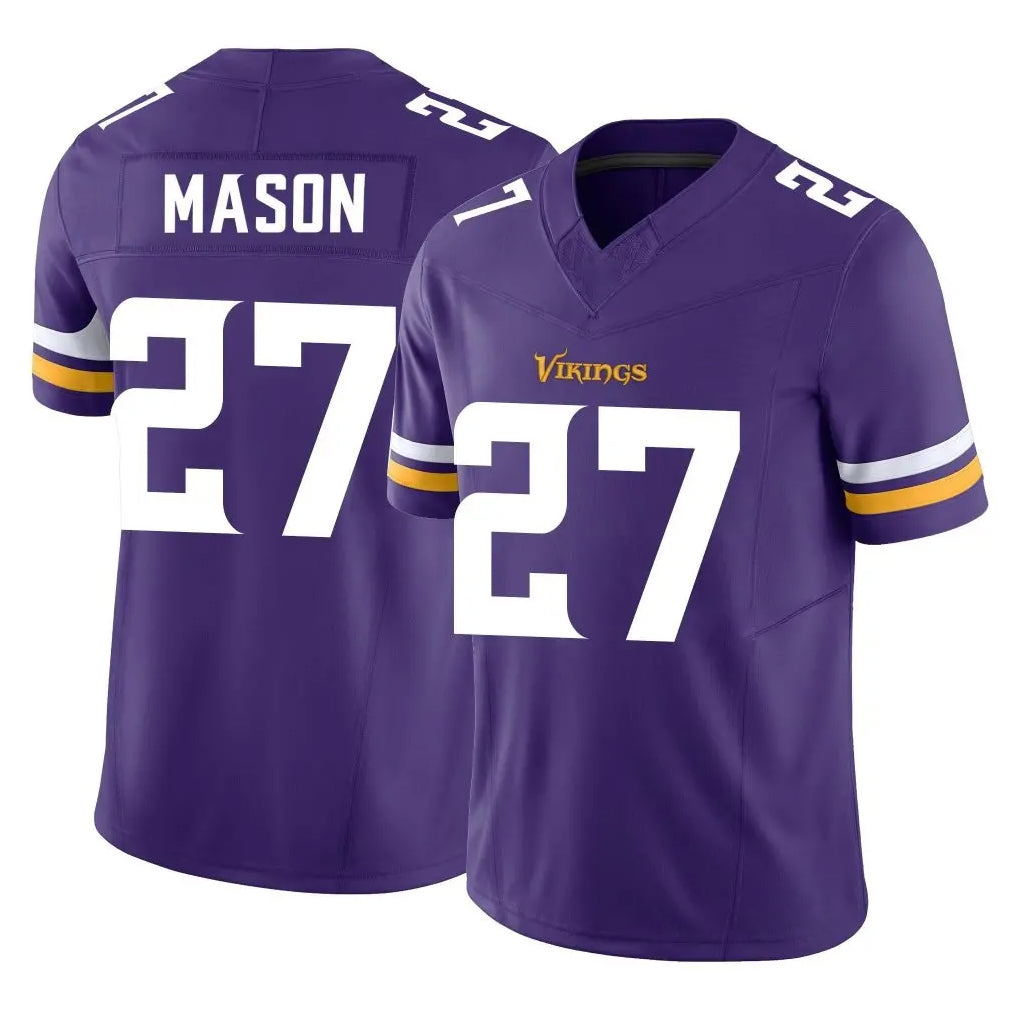 M.Vikings #27 Jordan Mason Player Purple Limited Vapor F.U.S.E. Home Game Gdoa Stitched Jerseys