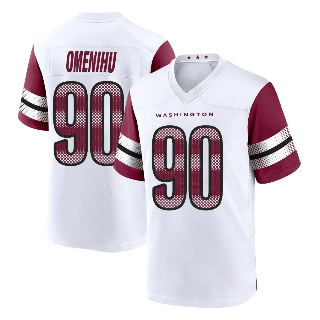 W.Commanders #90 Charles Omenihu Player White Game Home Gdoa Stitched Jerseys