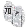 A.Falcons #70 Jake Matthews Player Arctic Camo Salute to Service Limited Hoodie Gdoa Stitched Jerseys