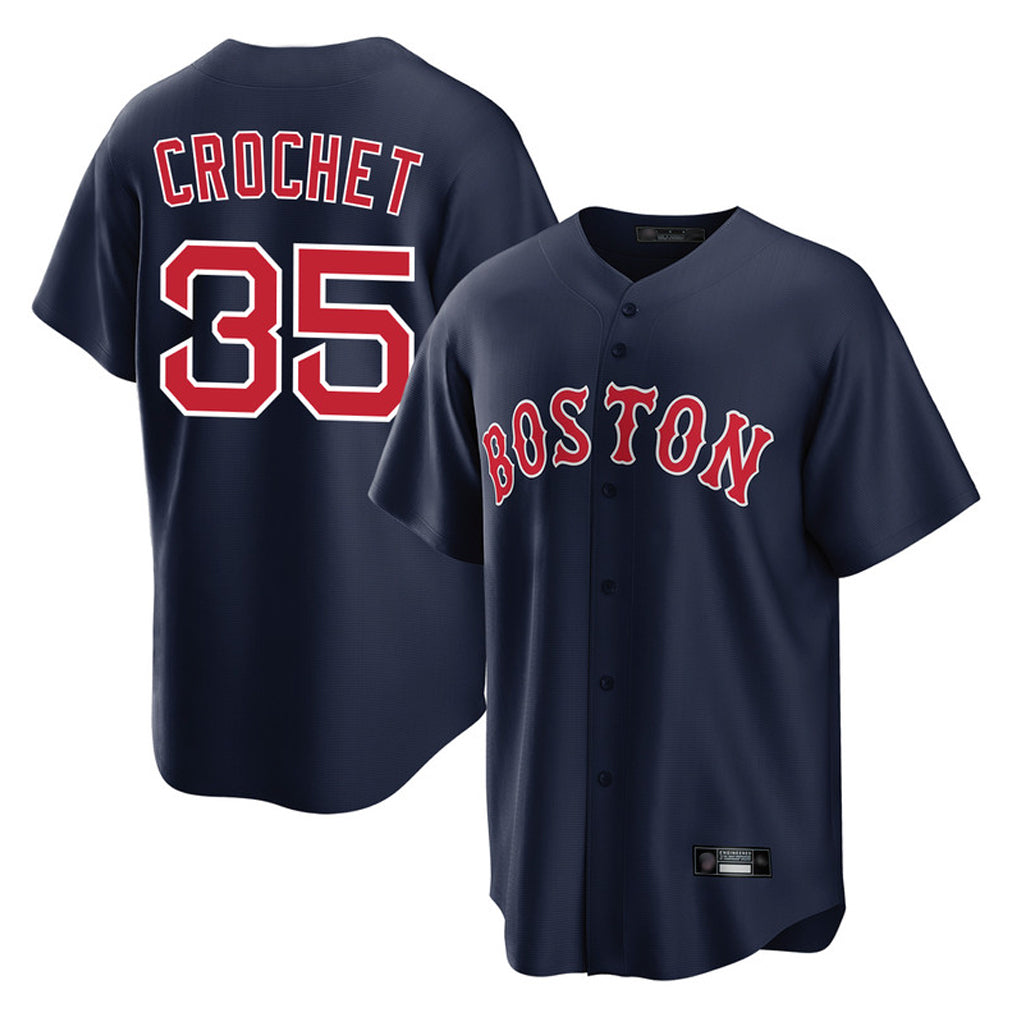 B.Red Sox #35 Garrett Crochet Player Navy Home Game Gdoa Stitched Jerseys