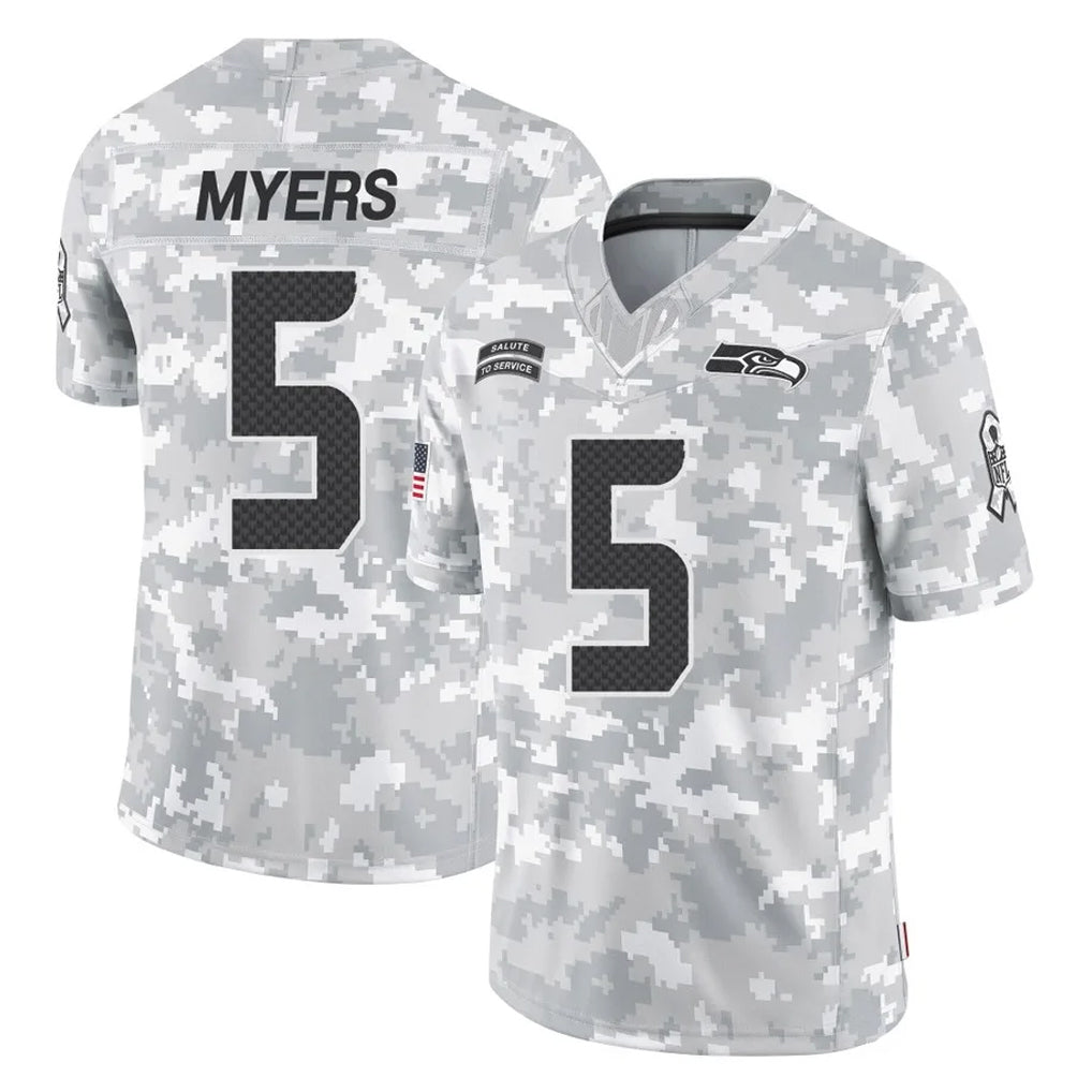 S.Seahawks #5 Jason Myers Player Arctic Camo Limited Salute To Service Home Game Gdoa Stitched Jerseys
