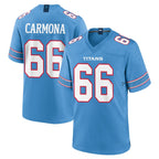 T.Titans #66 Fernando Carmona Jr. Player Light Blue 2026 Game Home Gdoa Stitched Jerseys