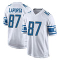 D.Lions #87 Sam LaPorta Player White Home Game Gdoa Stitched Jerseys