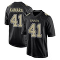 NO.Saints #41 Alvin Kamara Player Black Carbon Fashion Home Game Gdoa Stitched Jerseys
