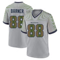 S.Seahawks #88 AJ Barner Player Grey 2025 Rivalries Collection Home Game Gdoa Stitched Jerseys