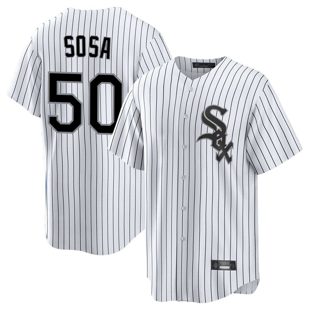 C.White Sox #50 Lenyn Sosa Player White Stripe Home Game Gdoa Stitched Jerseys