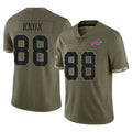 B.Bills #88 Dawson Knox Player Olive Salute To Service Game Gdoa Stitched Jerseys