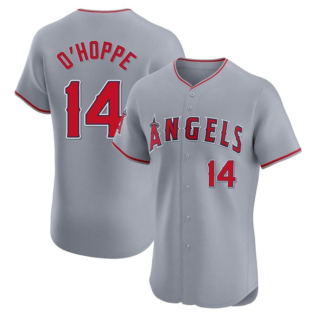 LA.Angels #14 Logan O'Hoppe Player Gray Home Limited Elite Fdoa Stitched Jerseys