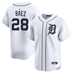 D.Tigers #28 Javier B¨¢ez Player White Home Limited Gdoa Stitched Jerseys