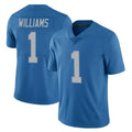 D.Lions #1 Jameson Williams Player Blue Limited Throwback Vapor Untouchable Gdoa Stitched Jerseys