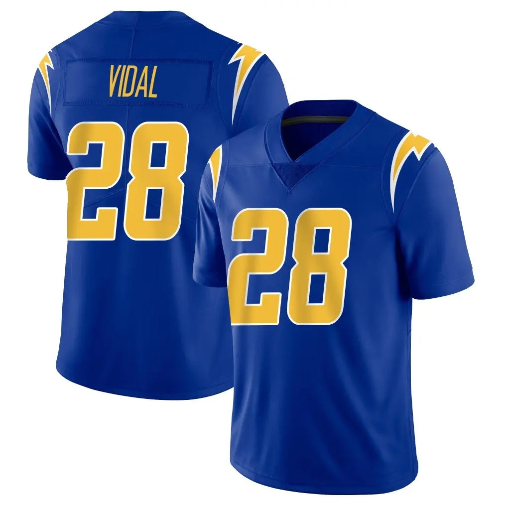 LA.Chargers #28 Kimani Vidal Player Royal Limited Vapor Home Game Gdoa Stitched Jerseys
