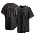 C.Reds #11 Barry Larkin Player Black City Connect Home Game Gdoa Stitched Jerseys