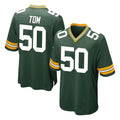 GB.Packers #50 Zach Tom Player Green Home Game Gdoa Stitched Jerseys