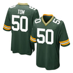 GB.Packers #50 Zach Tom Player Green Home Game Gdoa Stitched Jerseys
