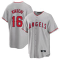 LA.Angels #16 Yusei Kikuchi Player Gray Home Game Fdoa Stitched Jerseys