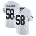 LV.Raiders #58 Jackson Powers-Johnson Player White Limited Vapor Untouchable Home Game Gdoa Stitched Jerseys